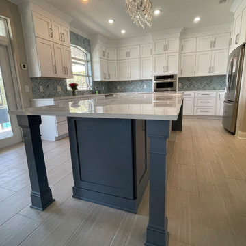 Designers Choice Cabinetry Atlas 300 FP Radiant White/Ballard Blue