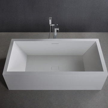 Amazing Solid Surface Bathtubs in white matte finish