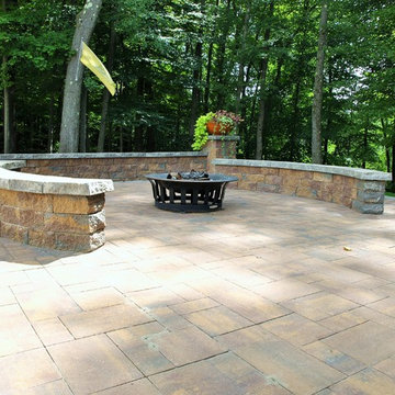 Patio and sitting walls
