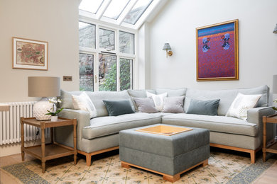 Transitional living room photo in Edinburgh