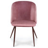 Edgemod Kantwell Velvet Dining Chair, Dusty Rose, Set of 2