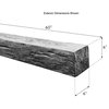 Aged Timber Faux Wood Fire Place Mantel Beam, Unfinished/Primed, 6"x6"x60"