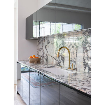 Bold and Monochromatic Kitchen in Houston