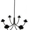 Wrought Iron 6 Arm Candle Chandelier