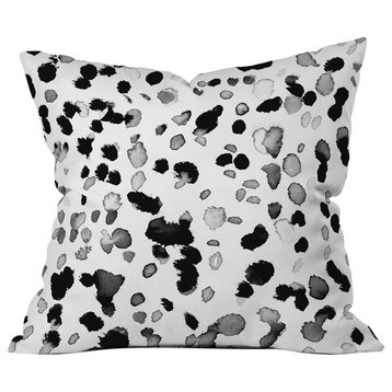 Amy Sia Animal Spot Gray Throw Pillow, 18"x18"