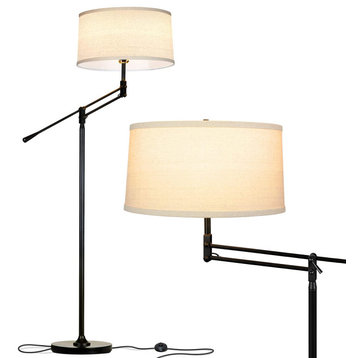 Brightech Ava Industrial Floor Lamp - Standing Lamp for Living room and Bedroom