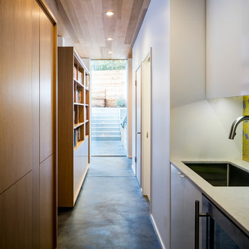 warm modern adu/guest suite/garden level great room in san francisco