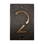 Frank Lloyd Wright House Numbers Bronze Finish, 2