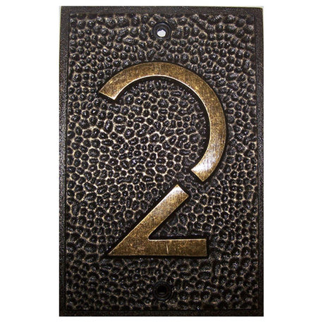 Frank Lloyd Wright House Numbers Bronze Finish, 2