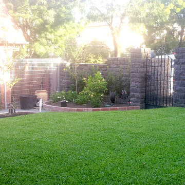 Homeowner landscaped lawn areas