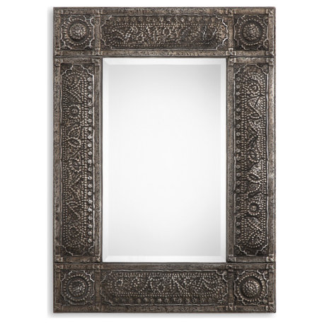 40" Farmhouse Brown Rectangle Mirror