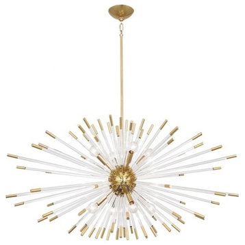 LED crystal chandelier for modern living room, dining room., L 23.6* W 15.8
