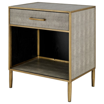 Arista Faux Shagreen Side/ End Table