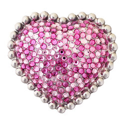 Heart with Swarovski Crystals Sink Drain - Linkasink - Bathroom Sink And Faucet Parts