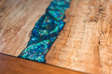 Azurite and Spalted Maple Wine Table