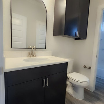Modern Frameless Bathroom Vanity with Slab Cabinet Doors