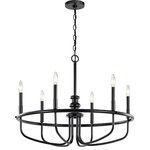 Kichler - Kichler Capitol Hill 22" 6 Light Chandelier, Black - The Capital Hill 22in. 6 light chandelier features basket inspired curved arms that adds dimension and visual interest with its Black finish. A perfect addition in several aesthetic environments, including traditional and modern.