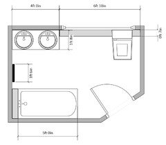 Need help with awkward bathroom layout