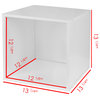 Niche Cubo Storage Set- 6 Full Cubes/3 Half Cubes- White Wood Grain
