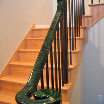 Faux Malachite Handrail