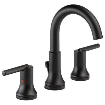 Delta Trinsic Two Handle Widespread Bathroom Faucet, Matte Black, 3559-BLMPU-DST