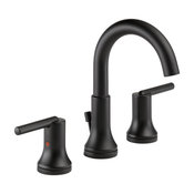 Delta Trinsic Two Handle Widespread Bathroom Faucet, Matte Black, 3559-BLMPU-DST
