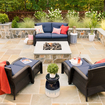 Variegated Bluestone Backyard Retreat in Glen Allen