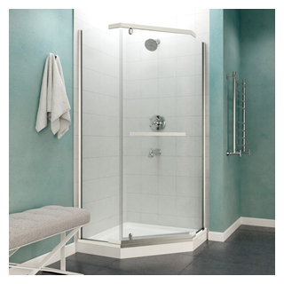 ANZZI Castle 49x72 Hinged Semi-Frameless Shower Door - Contemporary - Shower  Doors - by SpaWorld Corp