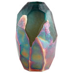 Cyan Design - Cyan Design 11063 Small Roca Verde Vase - CYAN DESIGN 11063 Small Roca Verde Vase. Finish: Green and Gold. Material: Glass. Dimension(in): 6.25(L) x 6.25(W) x 11(H) x 6.25(Dia).