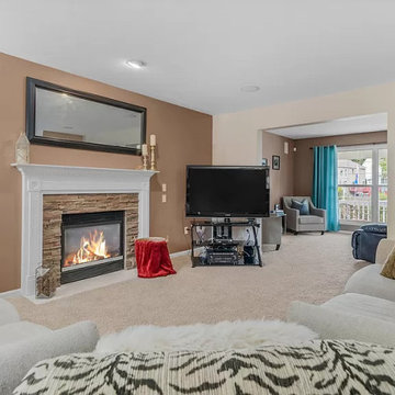 Occupied Modern Home with staging accessories