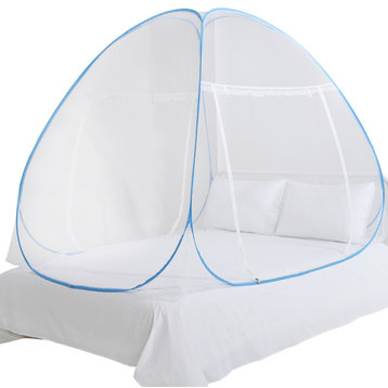 Sleep Time Cold Air Blocking Privacy Cozy Comfortable Pop Up Bed Tent, Queen