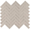Portico Pearl Glossy Herringbone Pattern Mosaic, Sample