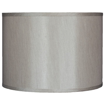 Classic Drum Faux Silk Lamp Shade, Champagne, 14"