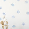 Frozen Winter Snowflakes Peel and Stick Vinyl Wall Sticker, Sky Blue
