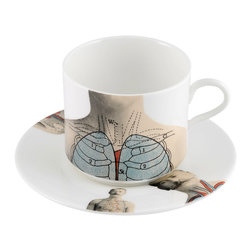 The New English - The New English Anatomica Latte Cup and Saucer - Cappuccino And Espresso Cups