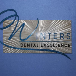 Custom Logo Signs - Winters Dental Metal Sign - Products