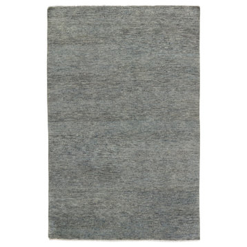 Jaipur Living Origin Knotted Solid Area Rug, Dark Gray and Green, 3'x12'