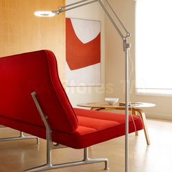 Link Contemporary Floor Lamp in Silver - Floor Lamps