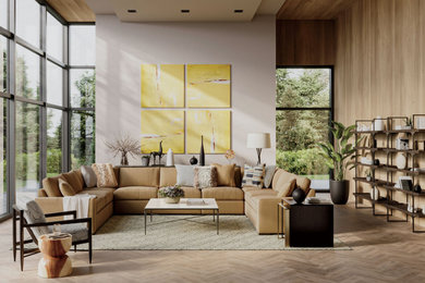 Inspiration for a modern living room remodel in New York