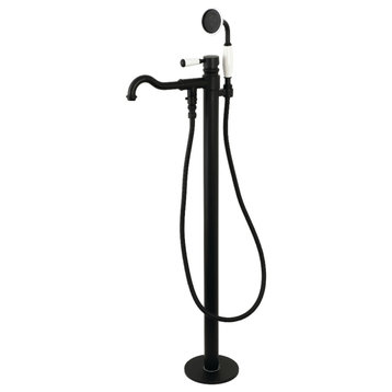 KS7130DPL Freestanding Tub Faucet With Hand Shower, Matte Black