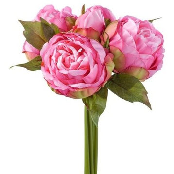 Torre and Tagus Blushing Peony 5-Bloom Bouquet, Pink