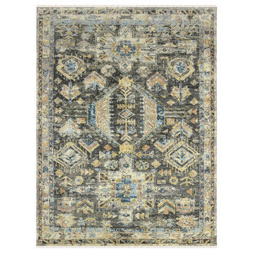 Willow Greenlee Area Rug, Gray, 9' x 12', Tribal
