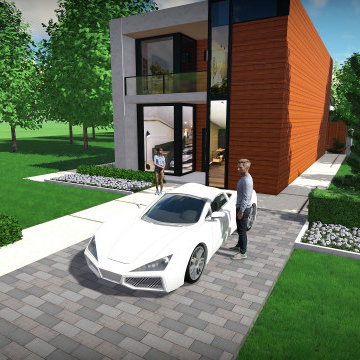 Bridal Path Modern Front Yard