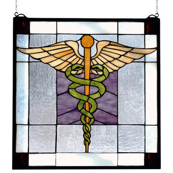 18W X 18H Medical Stained Glass Window