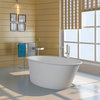 Oval One Drop-In Tub, Matte White, 58"x34.75""x19.5"