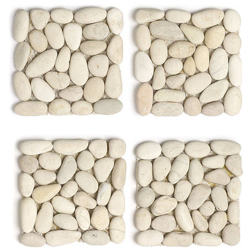 Beachstone Coasters, Set of 4, White