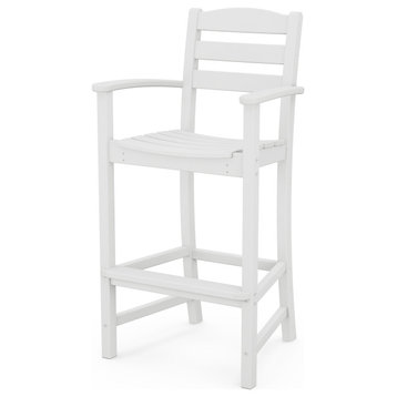 Polywood La Casa Cafe Bar Arm Chair, White