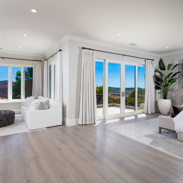 Primary Bedroom with Canyon Views, Wide Plank Floors & Balcony Access – Newport