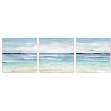 Beach On II Triptych, 3-Piece Set, 12x12 Panels