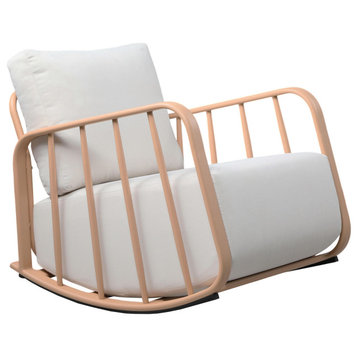Violette Terracotta and Cream Outdoor Rocking Chair